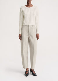 Pull tricoté en laine - Cream