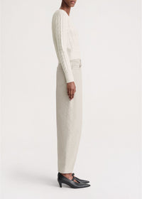 Pull tricoté en laine - Cream