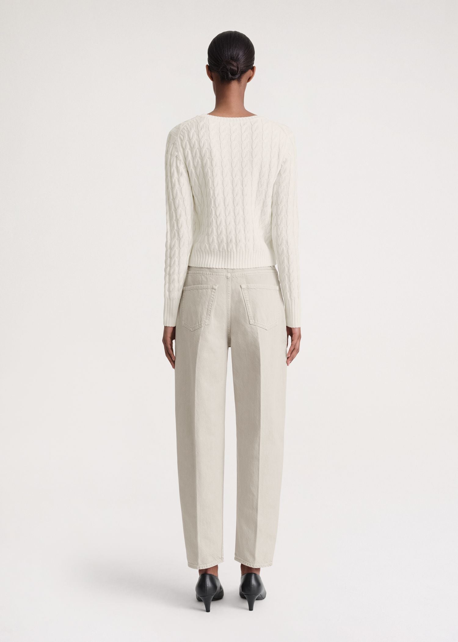 Pull tricoté en laine - Cream