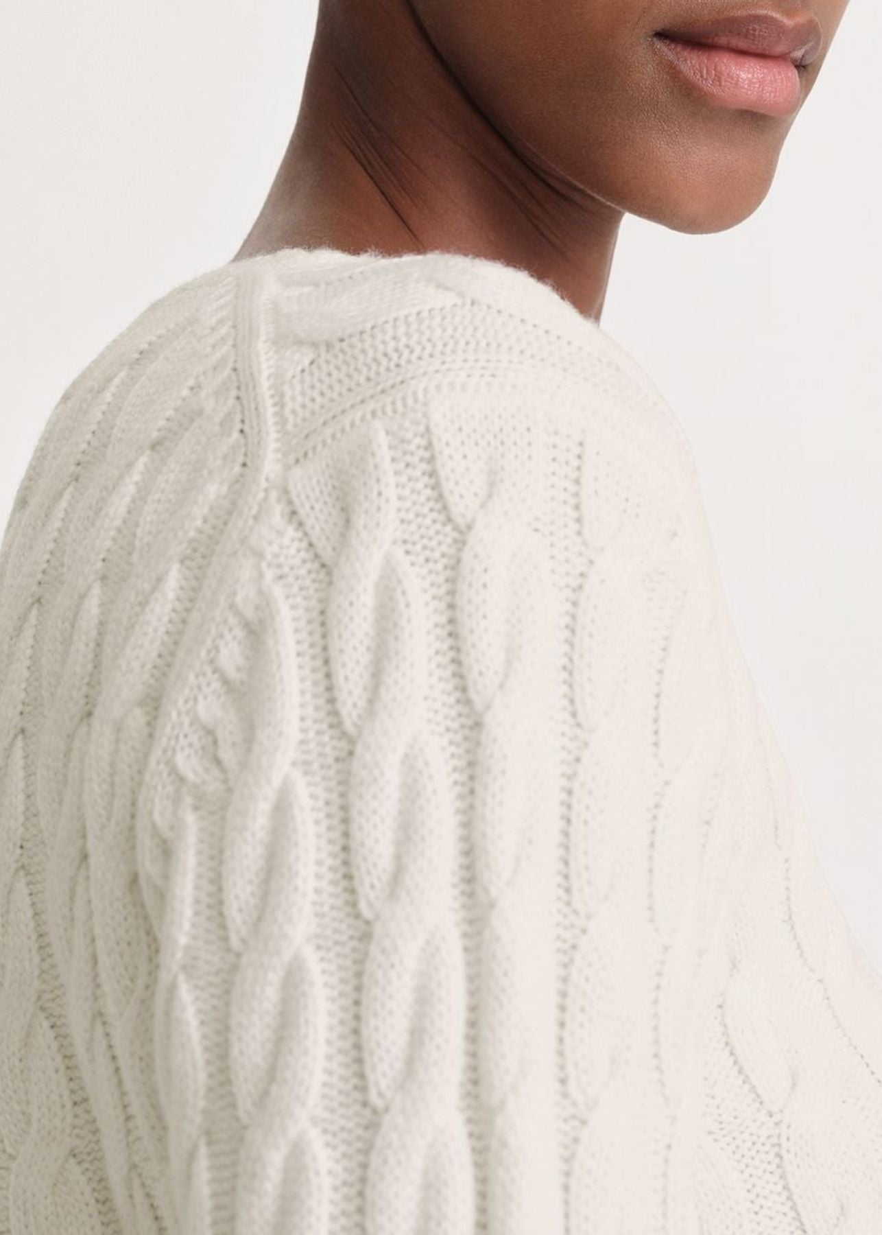 Pull tricoté en laine - Cream