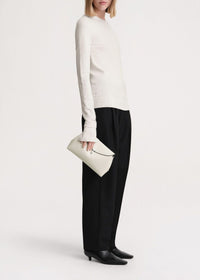 Wool jumper with flared sleeves - Cream