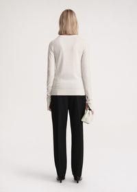 Wool jumper with flared sleeves - Cream
