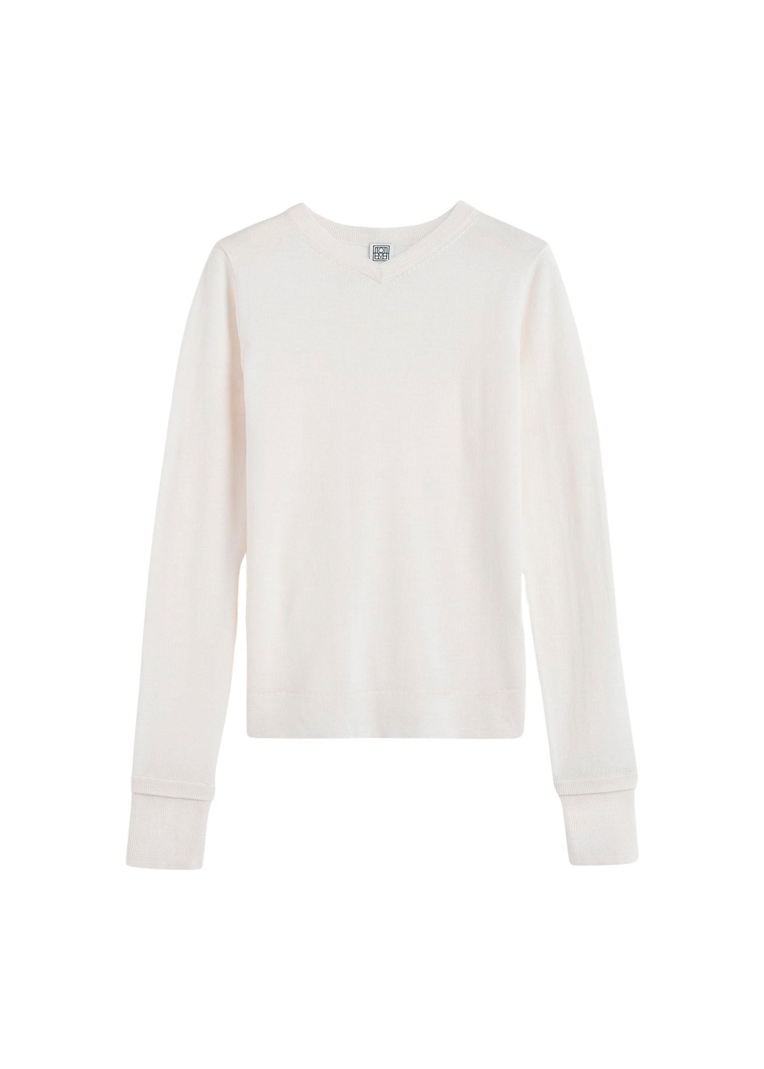 Wool jumper with flared sleeves - Cream