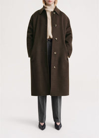 Manteau long en laine - Chocolate Melange