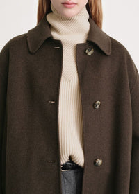 Manteau long en laine - Chocolate Melange