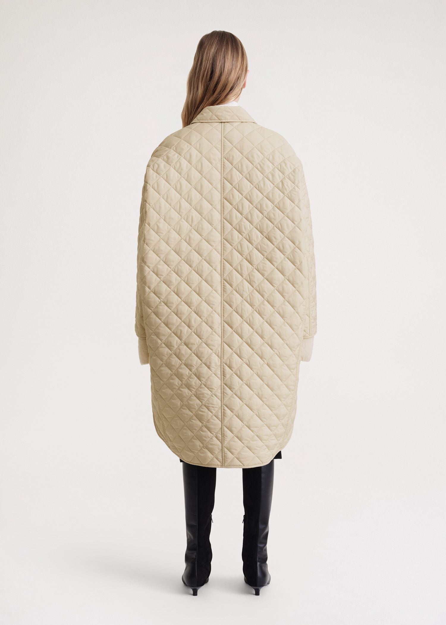 Veste longue matelassée - Stone