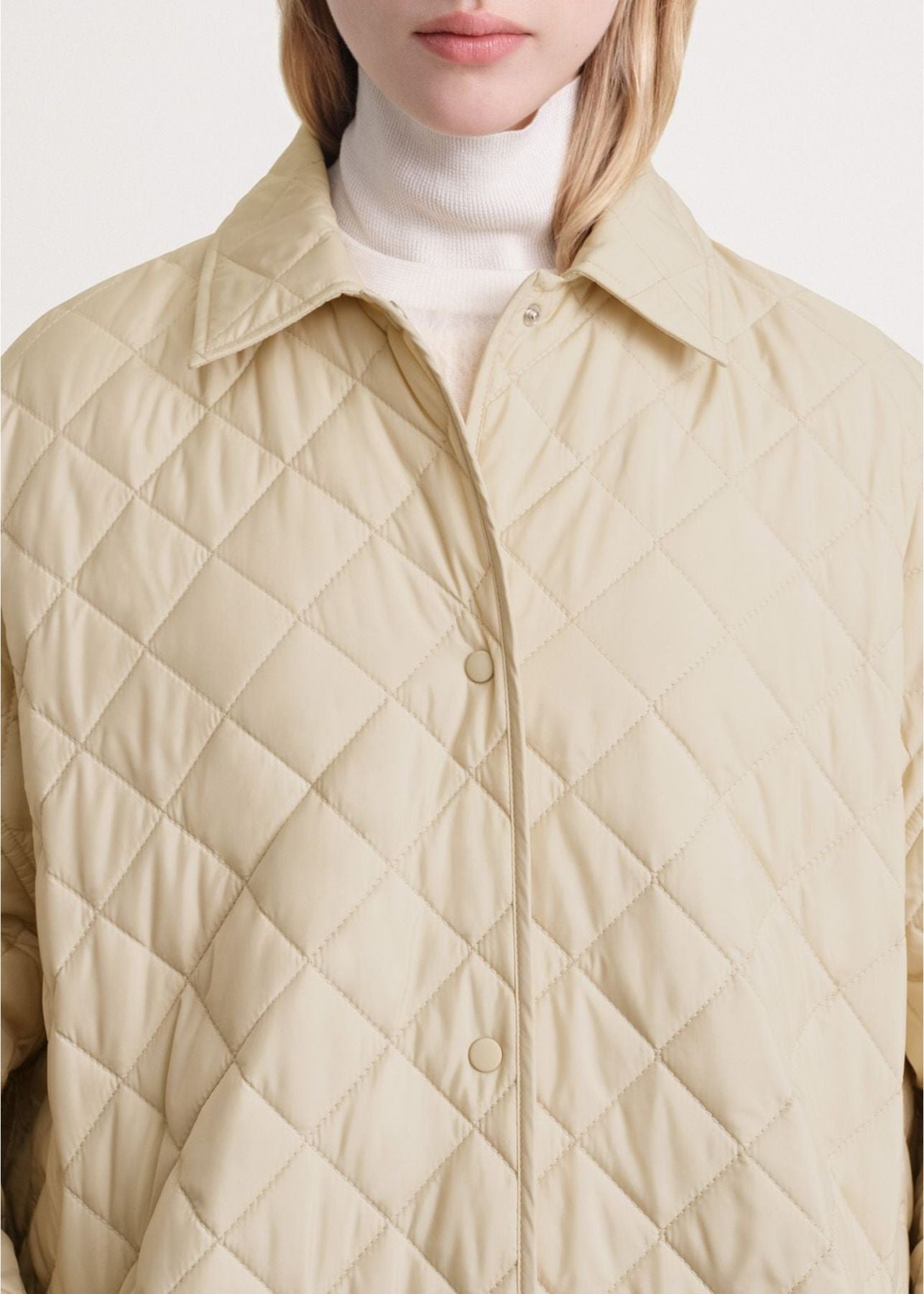 Veste longue matelassée - Stone