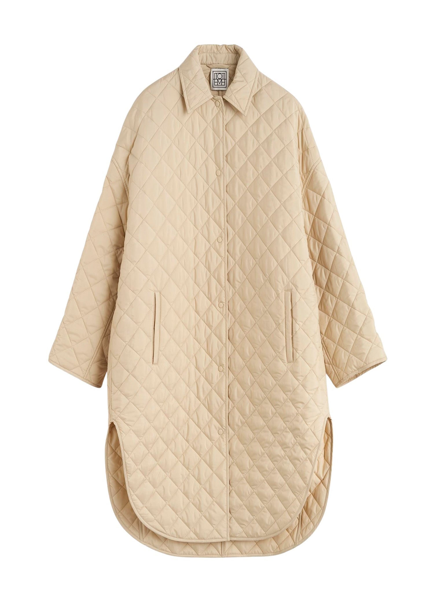 Veste longue matelassée - Stone