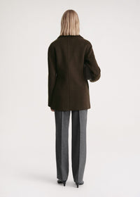 Structured wool jacket - Chocolate Melange