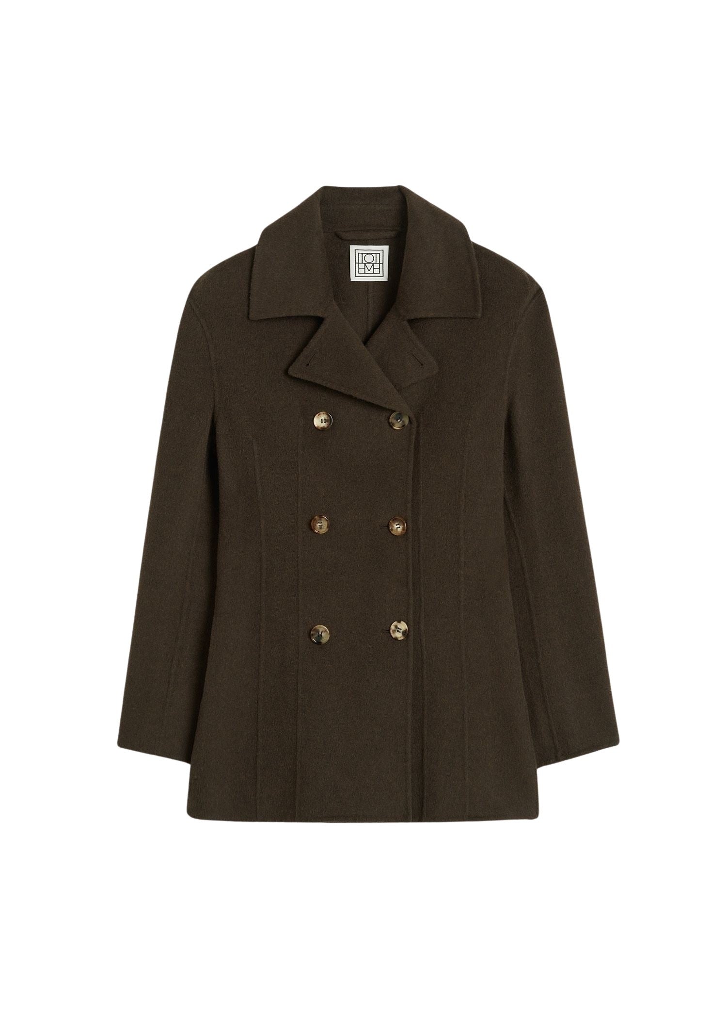 Structured wool jacket - Chocolate Melange