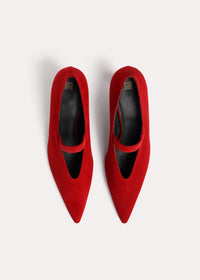 Leather Mary Jane 55 pumps - Scarlet