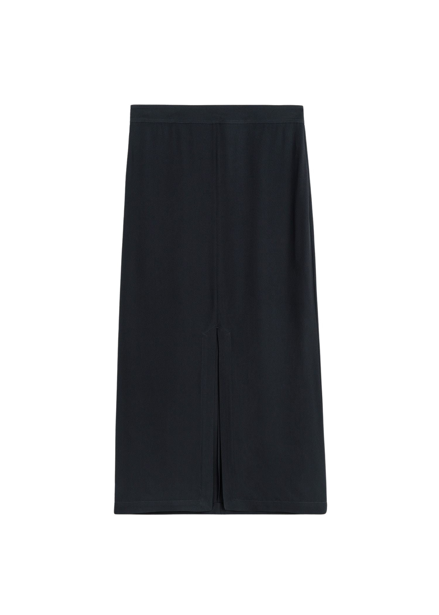 Midi skirt with front slit - Navy