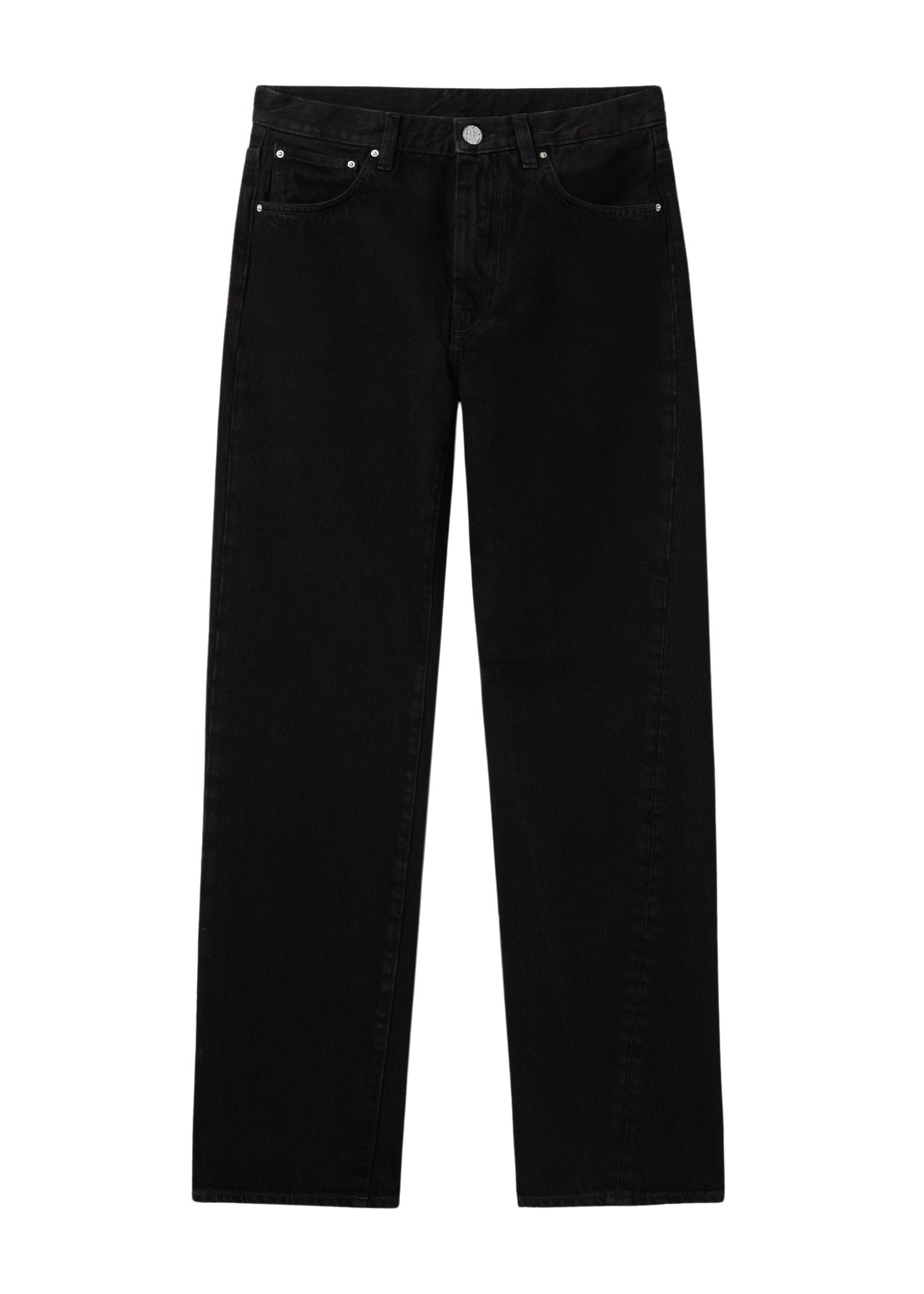 Pantalon à coutures torsadées en denim - Black