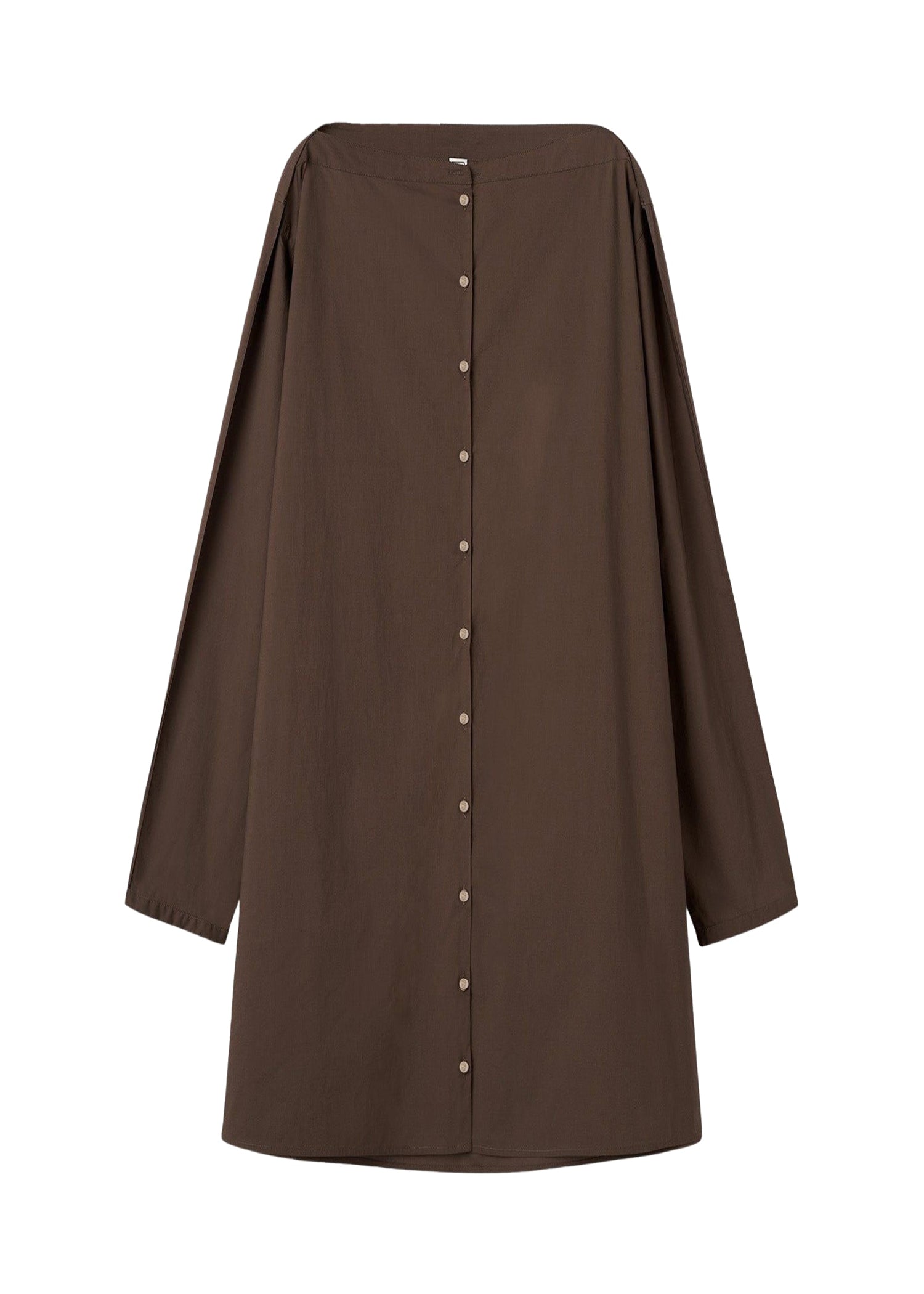 Robe courte à col bateau - Saddle Brown