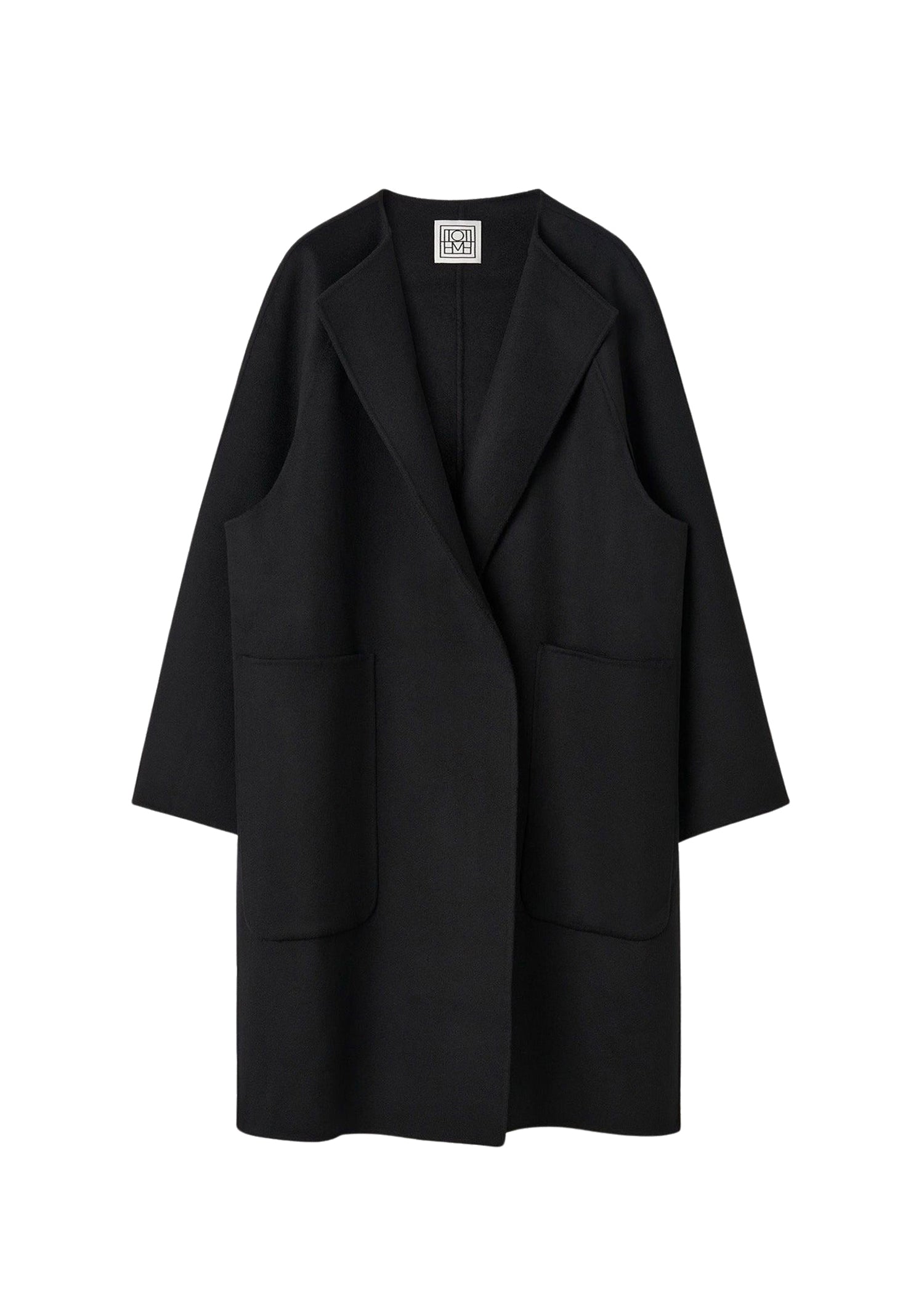 Manteau cape en laine - Black