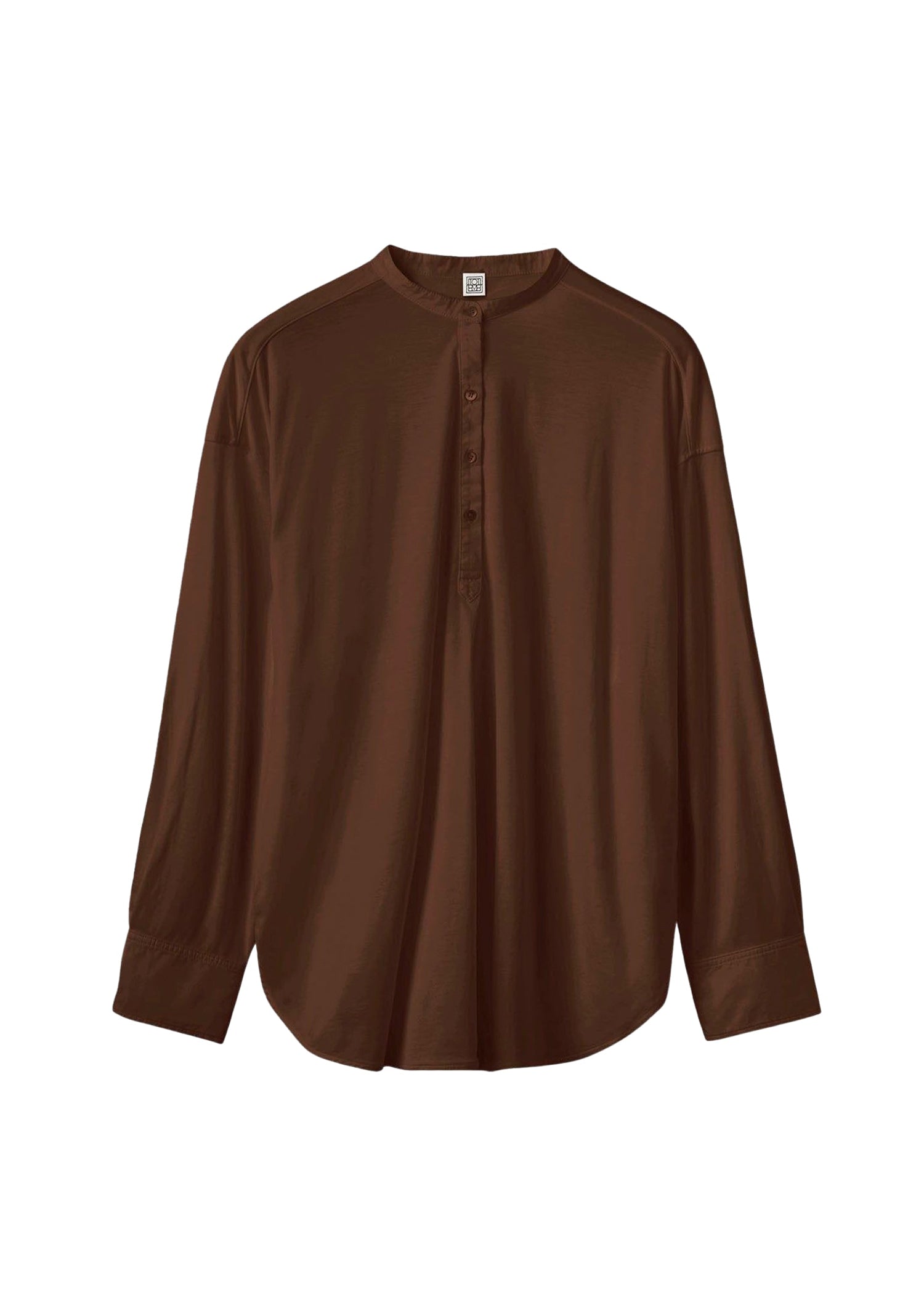 Flowing long blouse - Saddle Brown