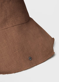 Chapeau de chanvre à bords bruts - Brown