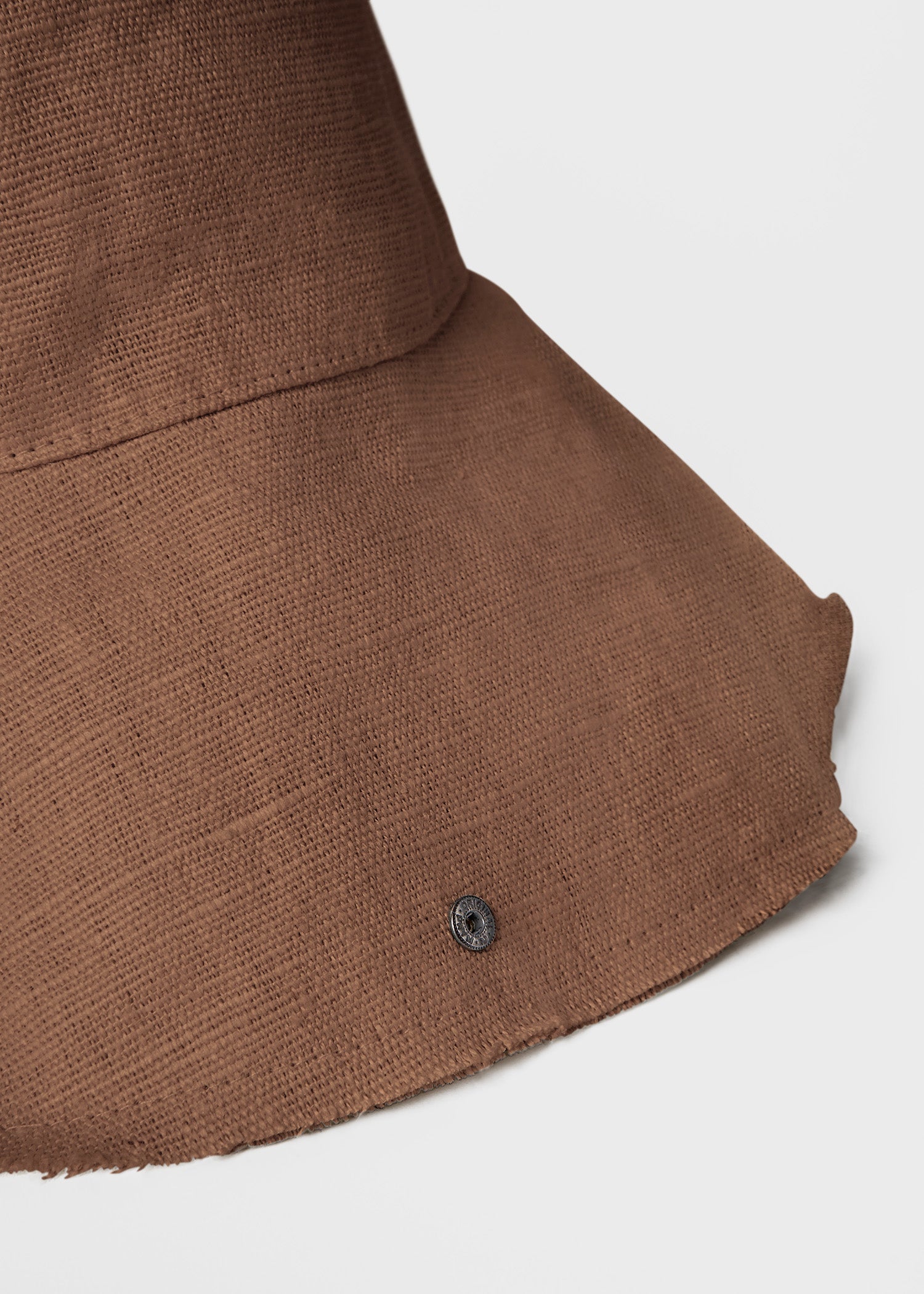 Chapeau de chanvre à bords bruts - Brown