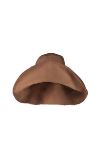 Chapeau de chanvre à bords bruts - Brown