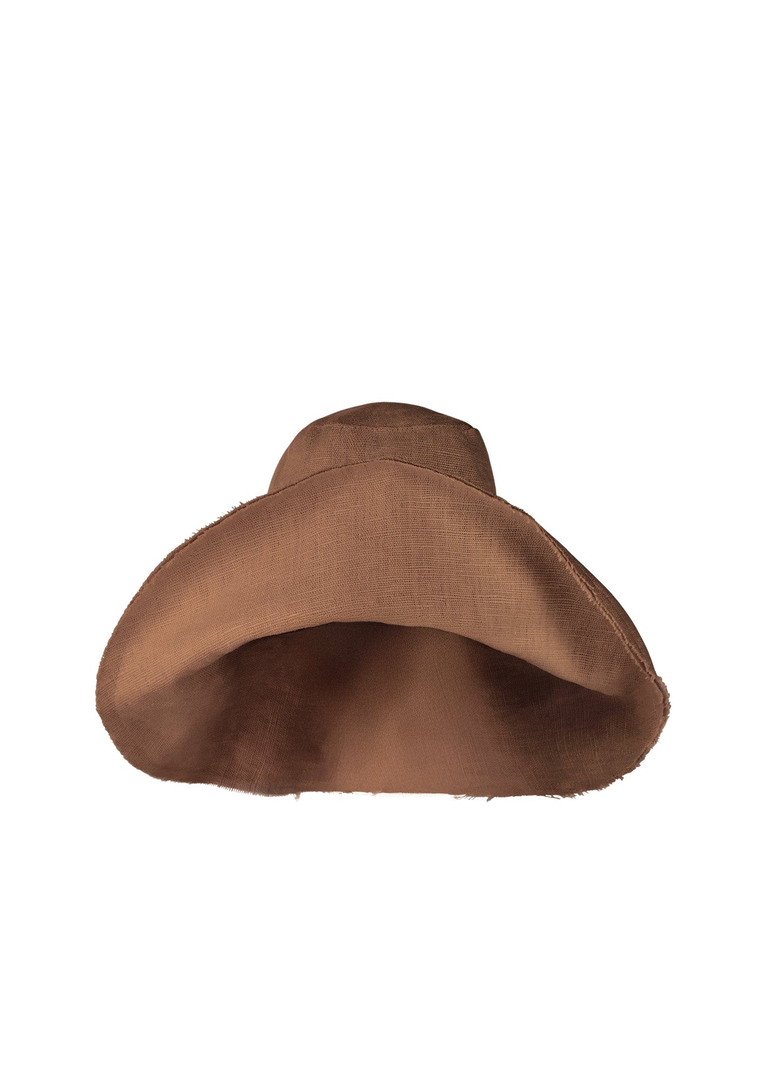 Chapeau de chanvre à bords bruts - Brown