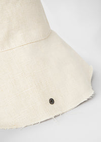 Chapeau de chanvre à bords bruts - Off White