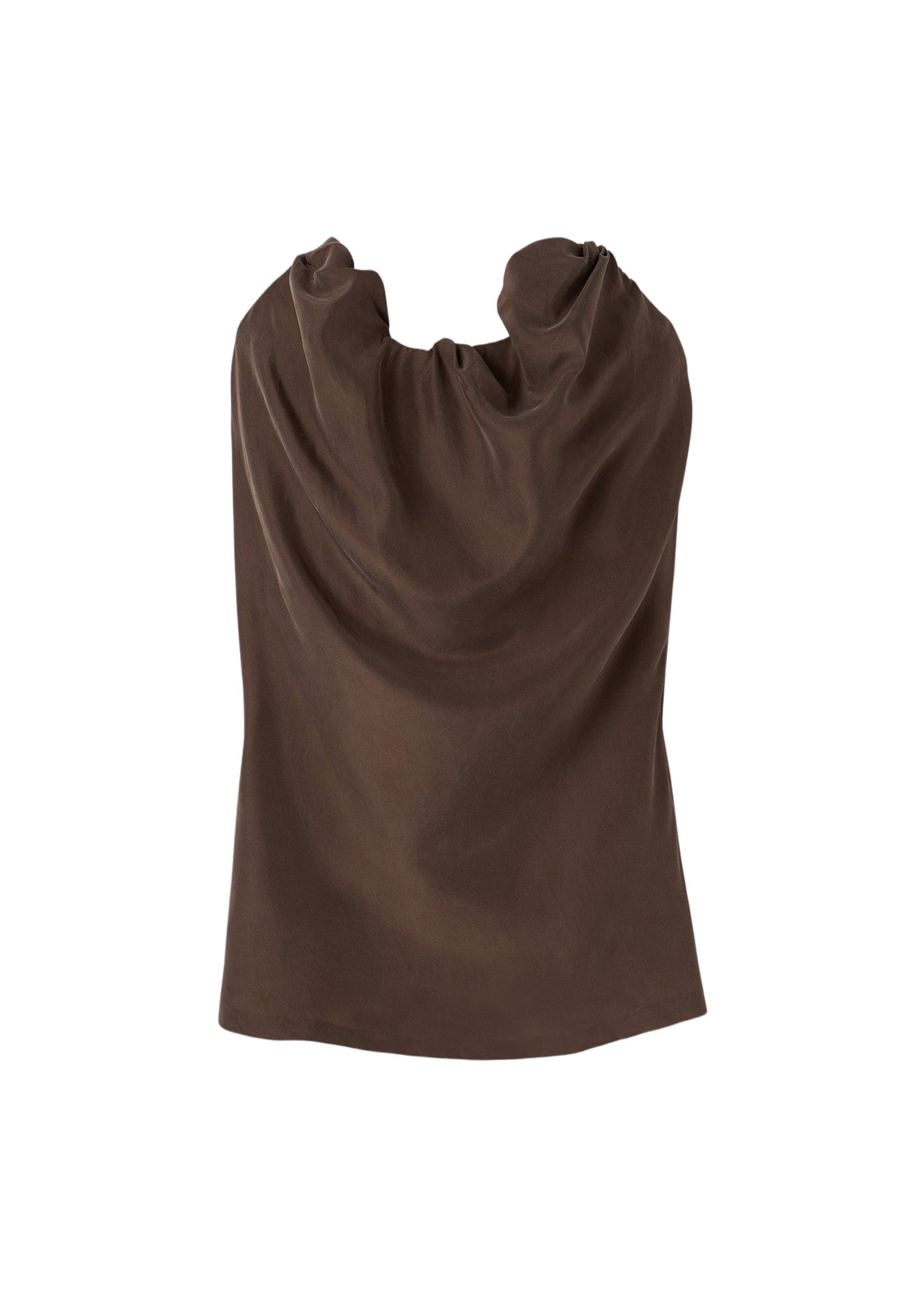 Bustier Moulage en soie - Saddle Brown