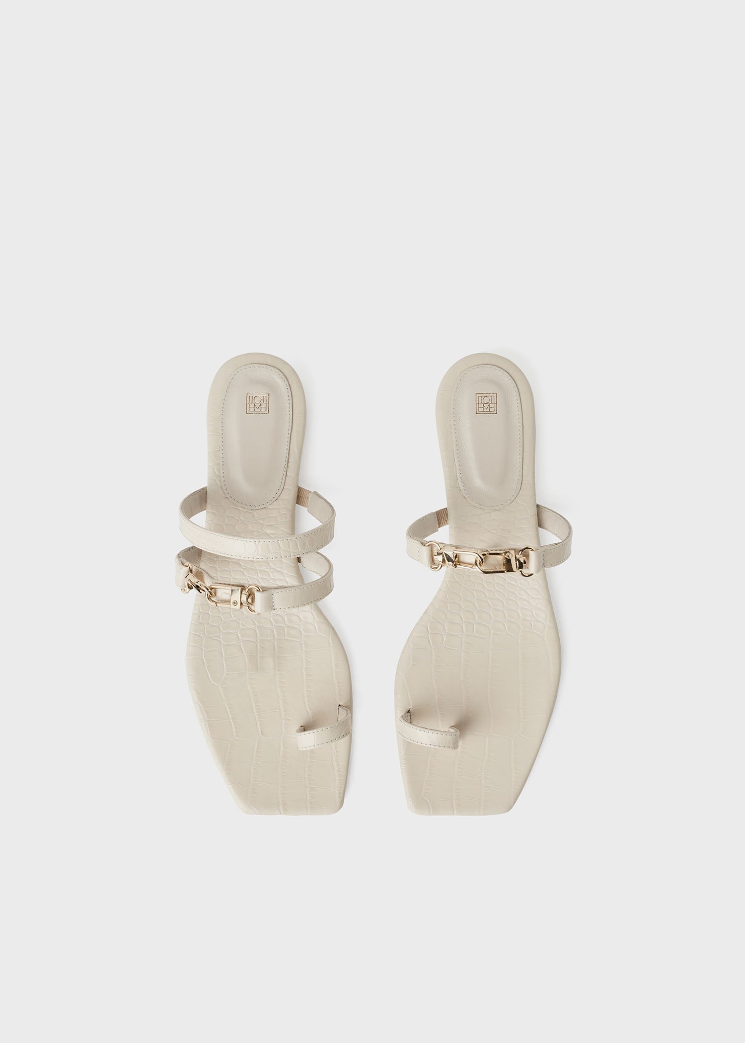 Sandales à double fermoir en cuir - Sand Croco