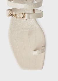 Sandales à double fermoir en cuir - Sand Croco
