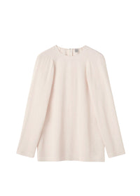 T-shirt à manches longues et épaules arrondies - Off White