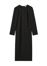 Robe midi à épaules échancrées - Black