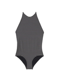 Maillot une pièce à col montant - Monogram Stripe
