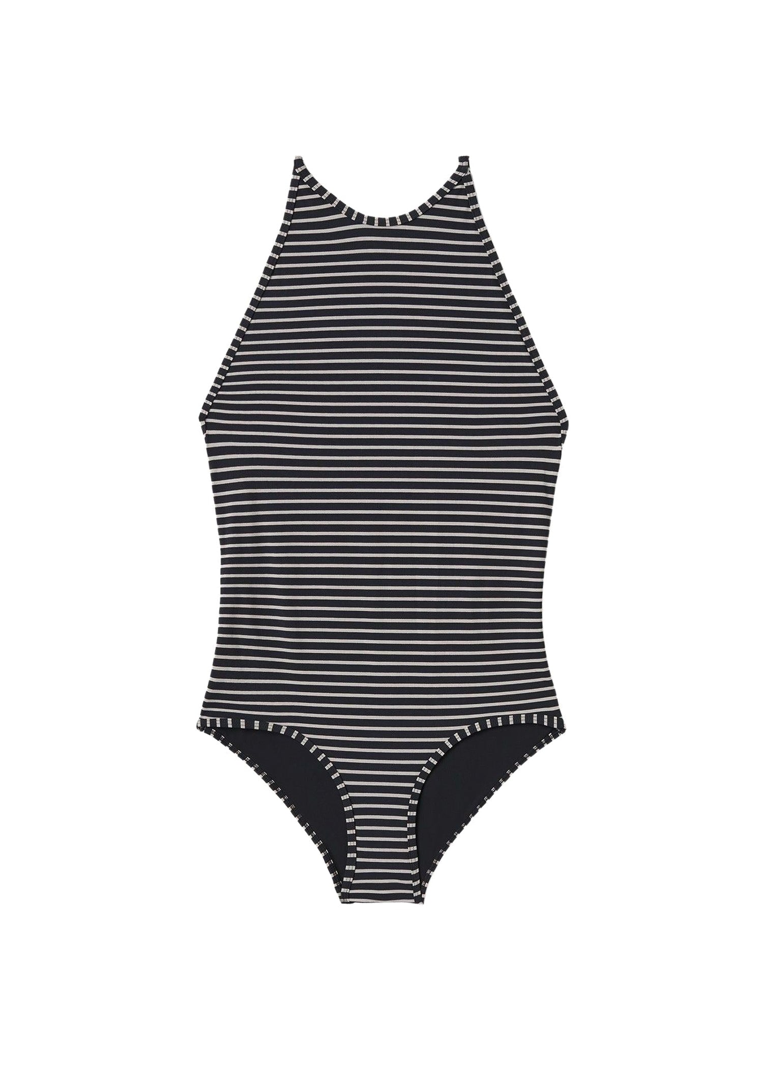 Maillot une pièce à col montant - Monogram Stripe