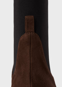 Bottines à talons moyen 55 en cuir - Chocolate Brown