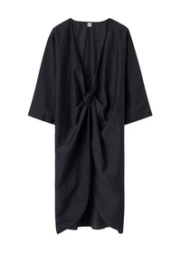 Blouse longue à nœuds brodé - Black