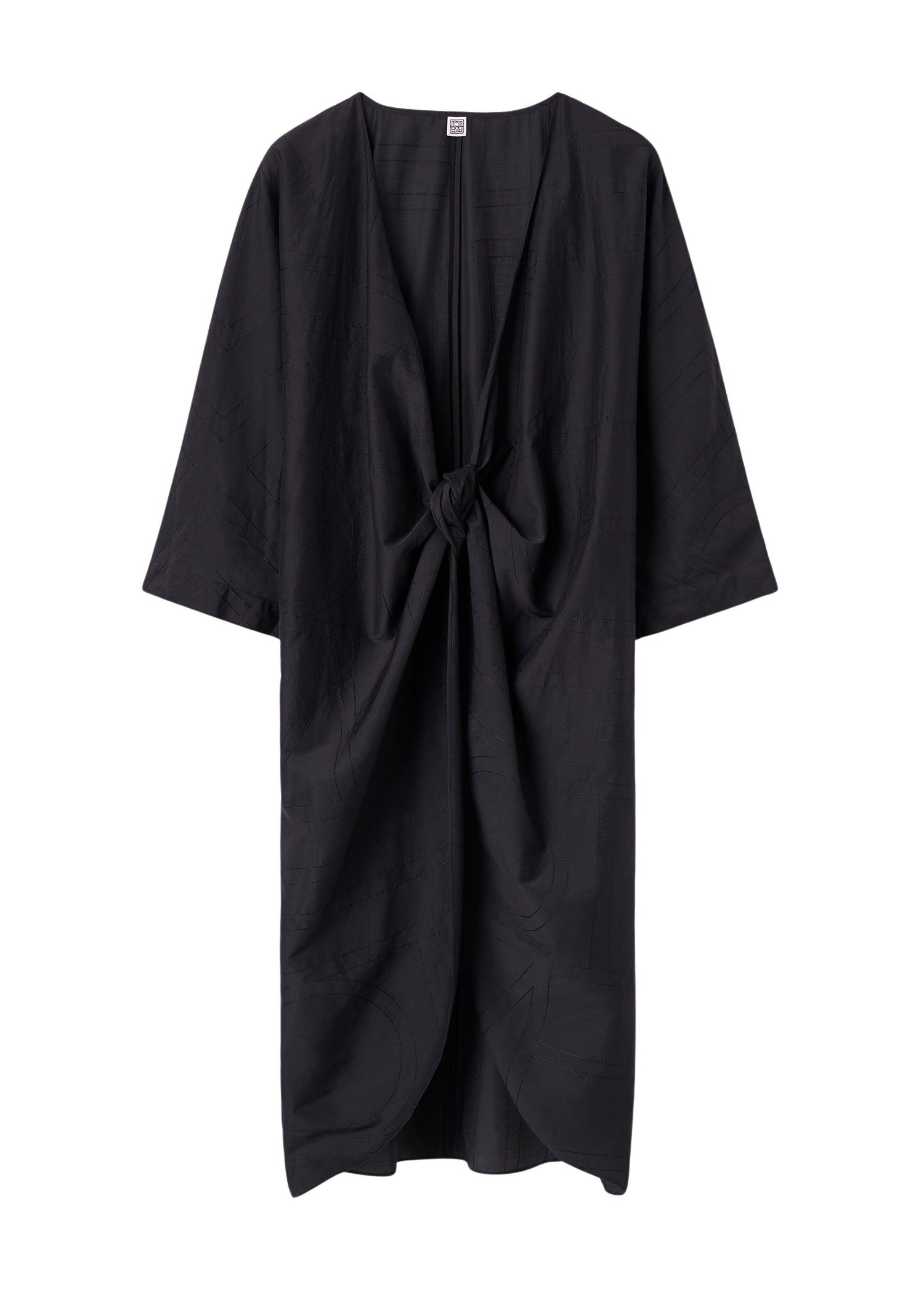 Blouse longue à nœuds brodé - Black