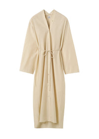 Robe midi à col V - Light Hay