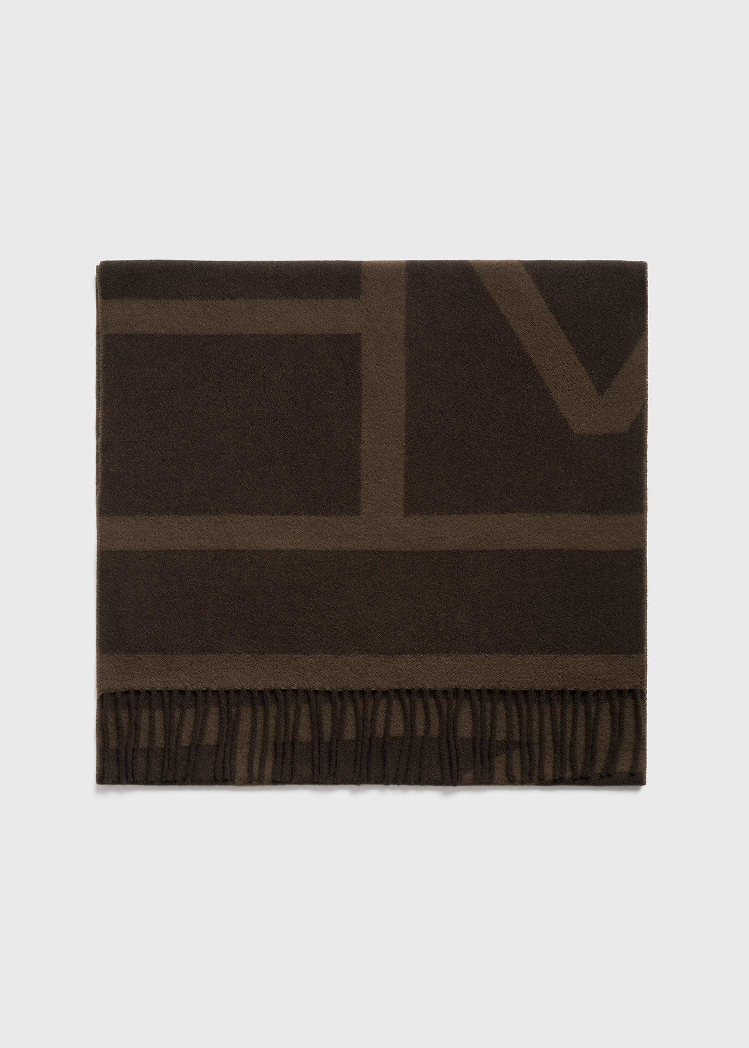MONOGRAM JACQUARD WOOL SCARF