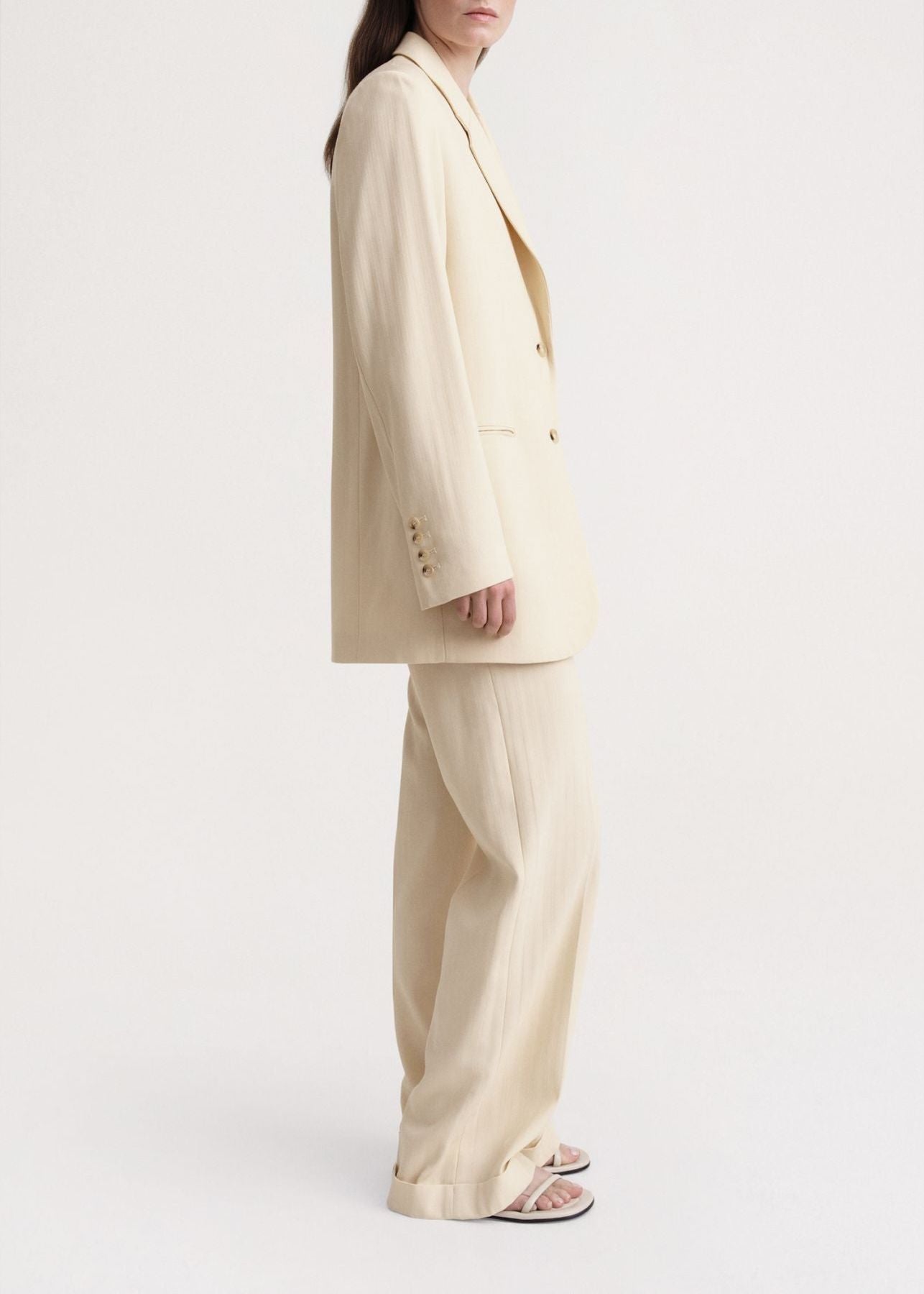 Blazer à chevrons - Bleached Sand