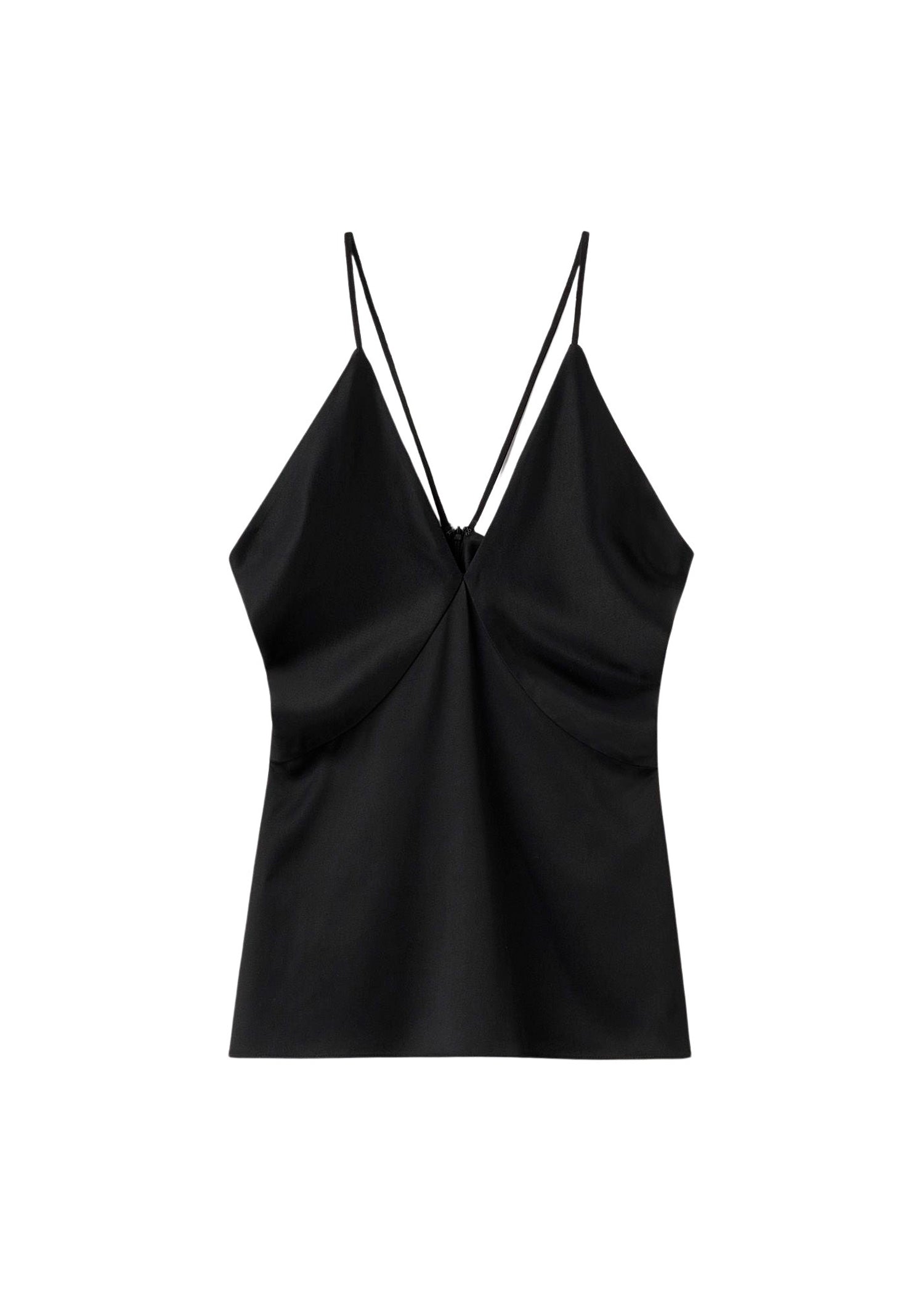 Débardeur Cami drapé en satin - Black