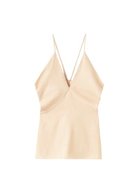 Débardeur Cami drapé en satin - Bleached Sand