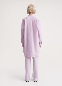 Robe chemise courte à col mao - Lilac