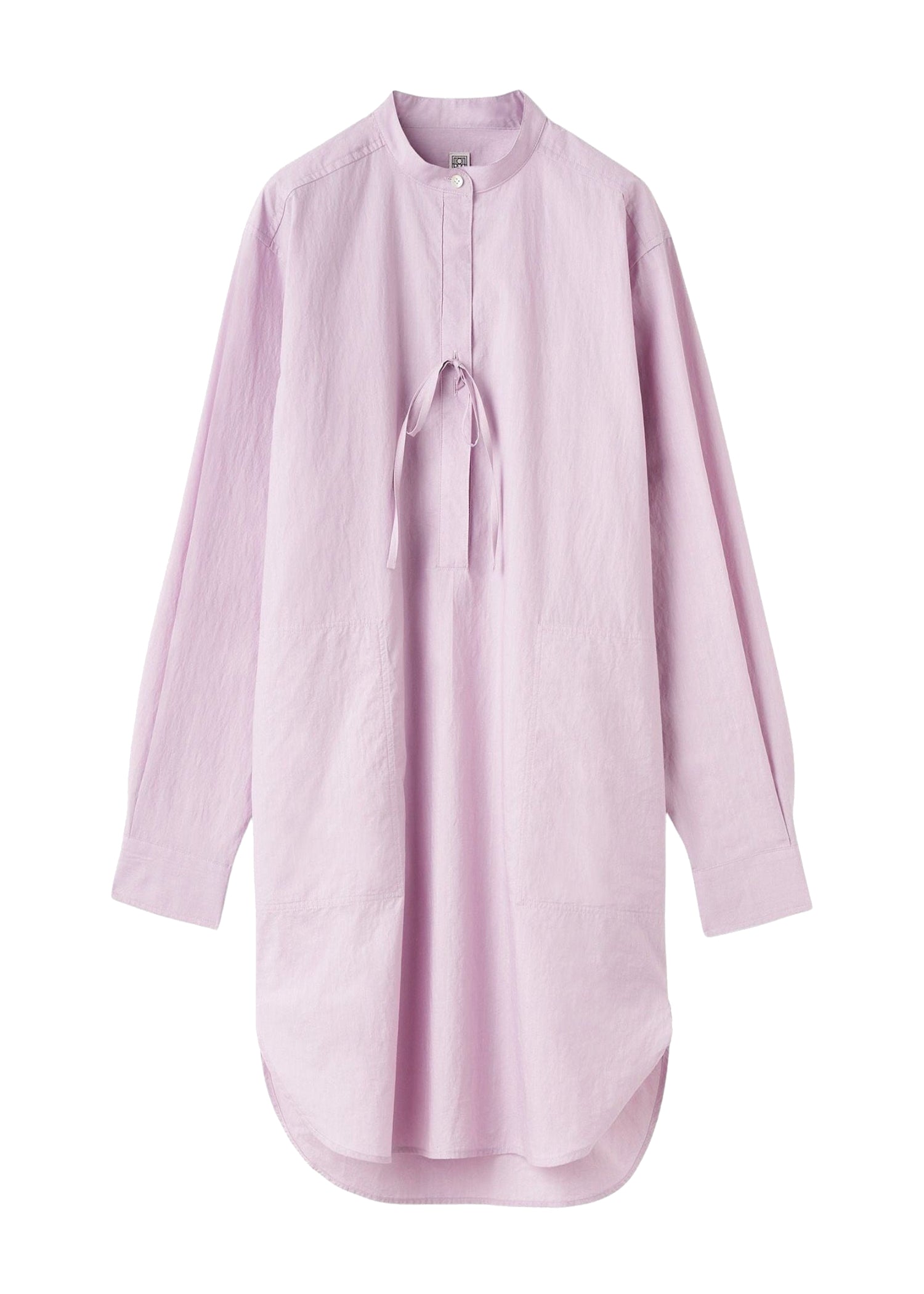 Robe chemise courte à col mao - Lilac