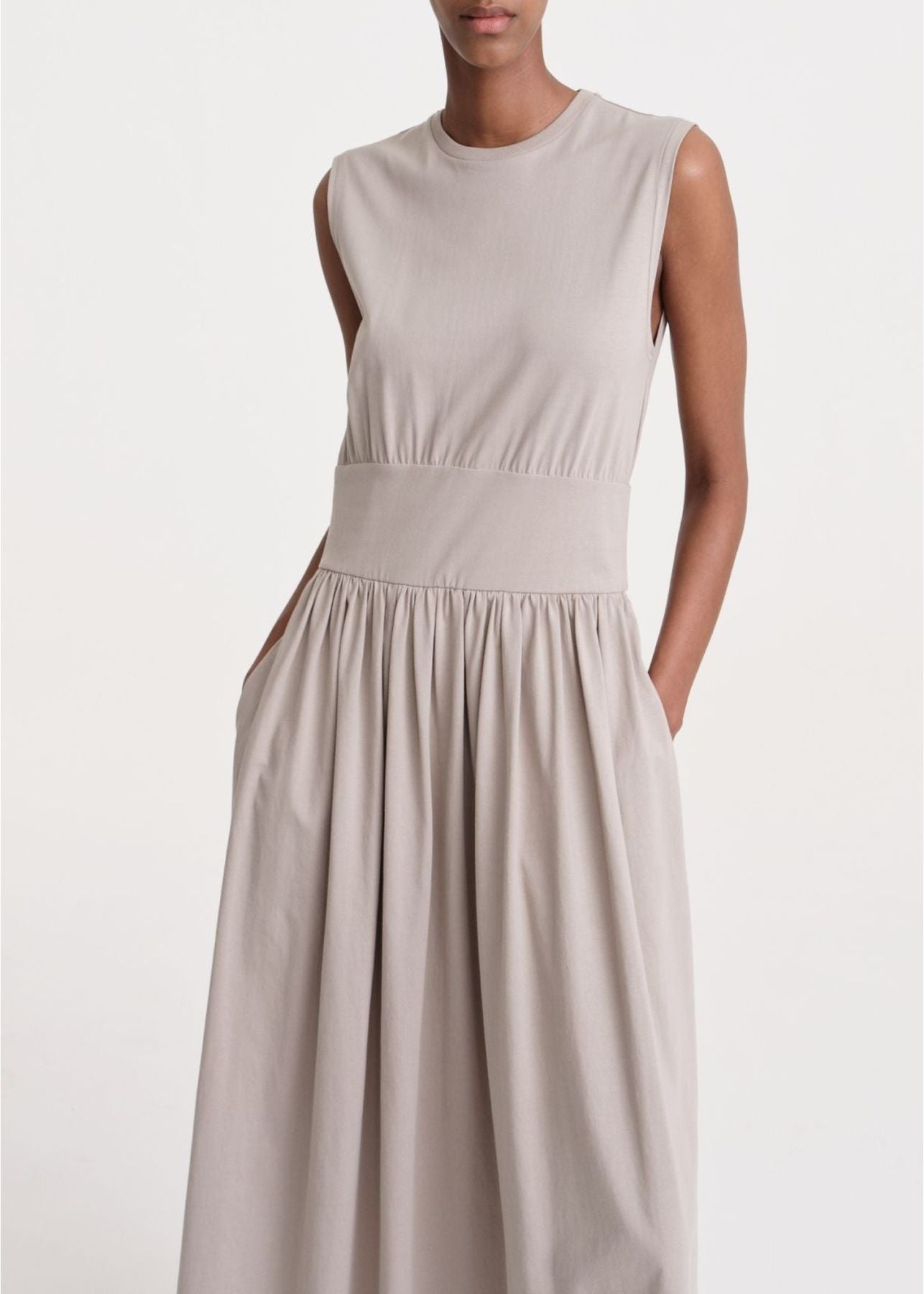 Robe midi sans manches - Pale Sage
