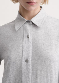 Chemise décontractée à col pointu - Grey Melange