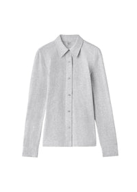 Chemise décontractée à col pointu - Grey Melange