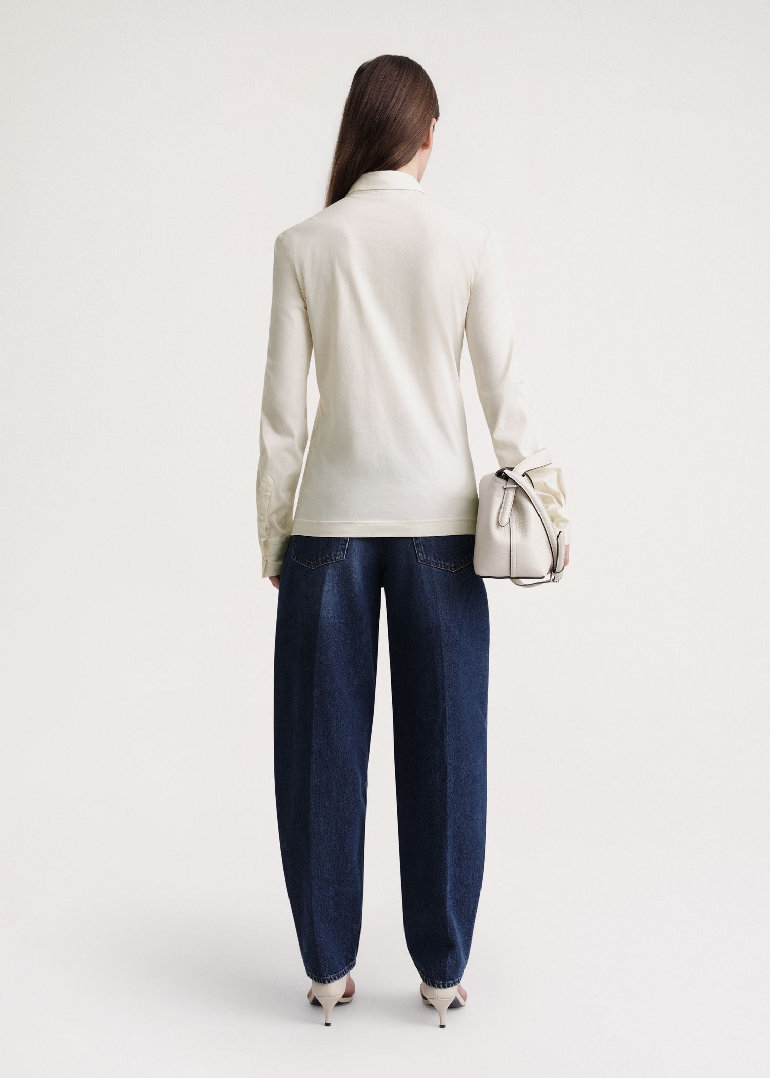 Casual shirt with pointed collar - Macadamia