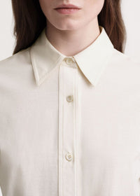 Casual shirt with pointed collar - Macadamia
