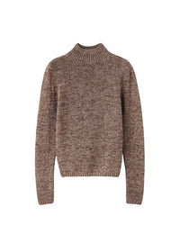Pull à col roulé en lin mélangé - Chestnut