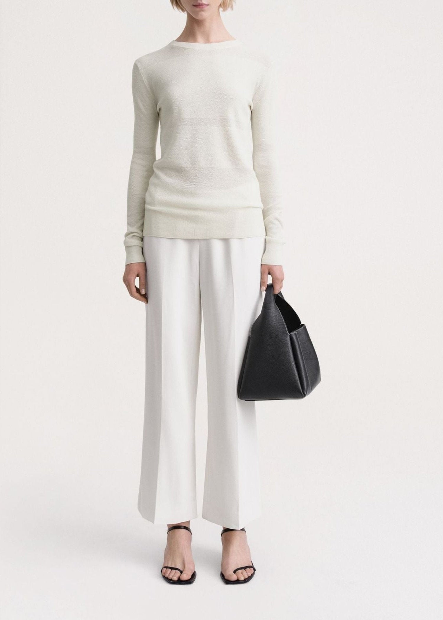 Horizontal striped sweater - Butter Cream