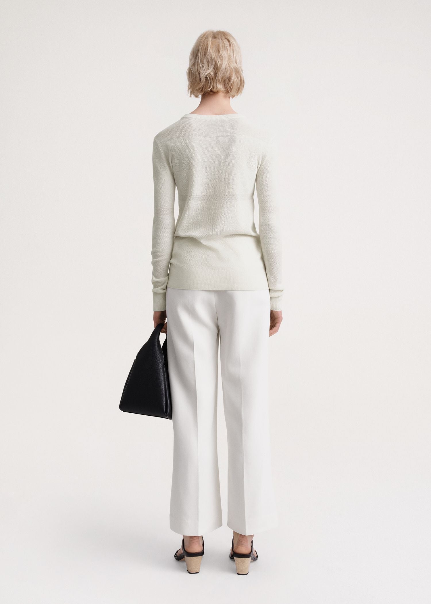 Horizontal striped sweater - Butter Cream